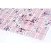 Мозаїка скляна Kotto Ceramica GMP 0825008 С2 print 8/pink w 300 x 300 х 8 ( 25 х 25 )