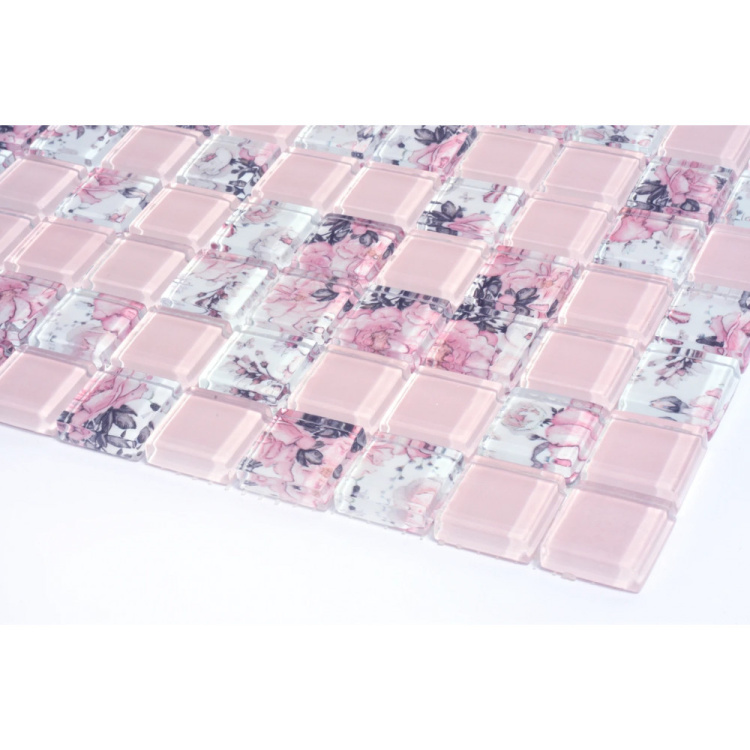Мозаїка скляна Kotto Ceramica GMP 0825008 С2 print 8/pink w 300 x 300 х 8 ( 25 х 25 )