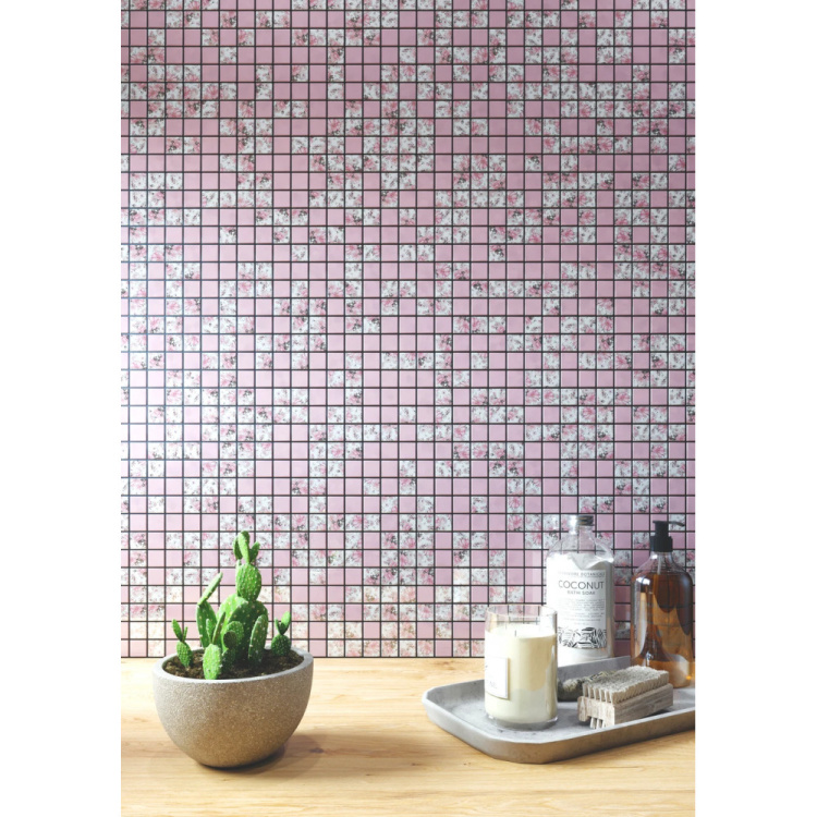Мозаїка скляна Kotto Ceramica GMP 0825008 С2 print 8/pink w 300 x 300 х 8 ( 25 х 25 )