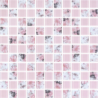 Мозаїка скляна Kotto Ceramica GMP 0825008 С2 print 8/pink w 300 x 300 х 8 ( 25 х 25 )