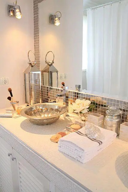 Мозаїка дзеркальна DecorStoneHub Zs-2x2-Z срібляста 274х274 мм в котедж та приватний будинок в бар