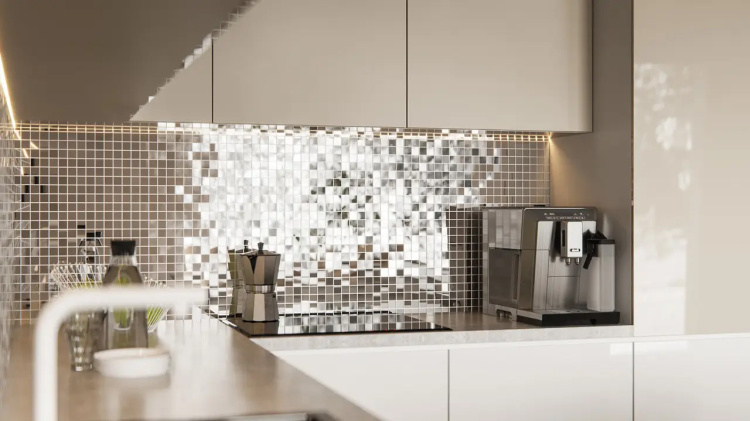 Мозаїка дзеркальна DecorStoneHub Zs-2x2-Z срібляста 274х274 мм в котедж та приватний будинок в бар