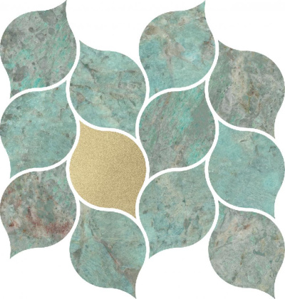 Мозаика Dune Amazonite Leaves 27*24.5 зеленая