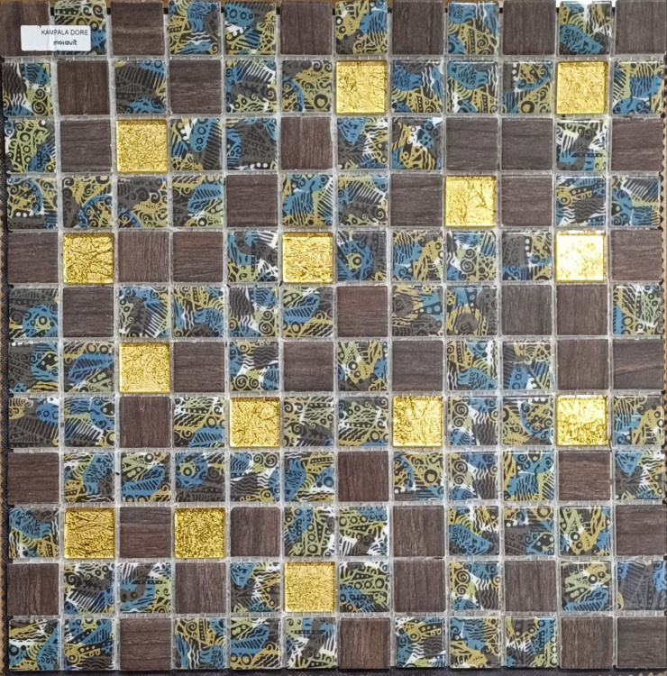 Мозаїка Mosavit Kampala Dore мозаїка 31.6*31.6 золота коричнева зелена