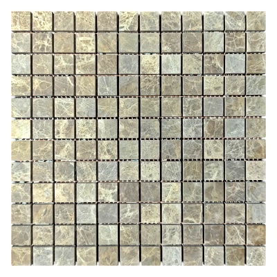 Мозаїка з мармуру Матова МКР-2СН (23x23) Emperador Light D