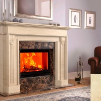 Портал для каміна Bravo Клайпеда Crema Marfil + Emperador Dark мармур бежевий/коричневий прямий Портал для каміна Bravo Клайпеда Crema Marfil + Emperador Dark мармур бежевий/коричневий прямий