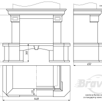 Портал для каміна Bravo Барбара Daino Reale мармур бежевий прямий n2 Портал для каміна Bravo Барбара Daino Reale мармур бежевий прямий n2