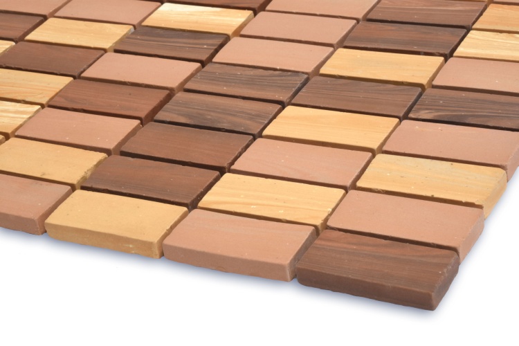 Мозаїка з керамограніту Kotto Ceramica MI7 CS 301 Dorato\Focato\Noce (прямокутник 2.3 x 4.6) 300 x 300