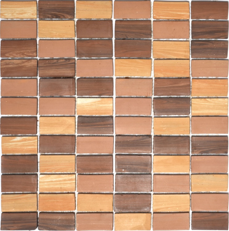 Мозаїка з керамограніту Kotto Ceramica MI7 CS 301 Dorato\Focato\Noce (прямокутник 2.3 x 4.6) 300 x 300