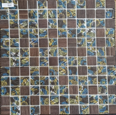 Мозаїка Mosavit Kampala мозаїка 31.6*31.6 коричнева зелена