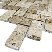 Мозаика из травертина Матовая МКР-5СВ (47x23) Travertine Classic Мозаика из травертина Матовая МКР-5СВ (47x23) Travertine Classic