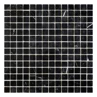 Мозаїка з мармуру D-CORE ZM-8816M Nero Marquina 20x20x4 (305x305) мм глянцева на сітці Мозаїка з мармуру D-CORE ZM-8816M Nero Marquina 20x20x4 (305x305) мм глянцева на сітці