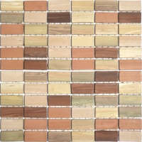 Мозаїка з керамограніту Kotto Ceramica MI7 CS 302 Ambra\Solare\Focato\Muschiato\Noce (прямокутник 2.3 x 4.6)