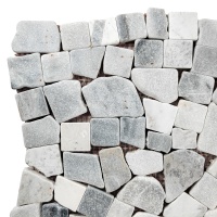 Мозаїка з мармуру Матова МКР-ХСВ (хаотична) White Mix Мозаїка з мармуру Матова МКР-ХСВ (хаотична) White Mix