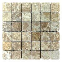 Мозаїка з мармуру Матова МКР-3СВ (47x47) Emperador Light D
