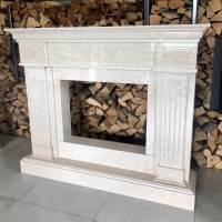 Портал для каміна Bravo Александрія Botticino мармур бежевий прямий Портал для каміна Bravo Александрія Botticino мармур бежевий прямий