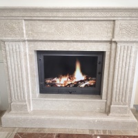 Портал для каміна Bravo Александрія Botticino мармур бежевий прямий Портал для каміна Bravo Александрія Botticino мармур бежевий прямий