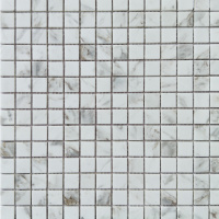 Мозаїка з мармуру D-CORE ZM-8817M Volakas 20x20x4 (305x305) мм глянцева на сітці