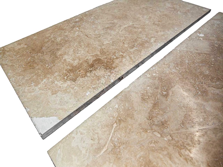 Плитка з травертину Light Filled and Honed 1,2 х30, 5х61 см, бежева матова заповнена шліфована Standart 2-nd ch.