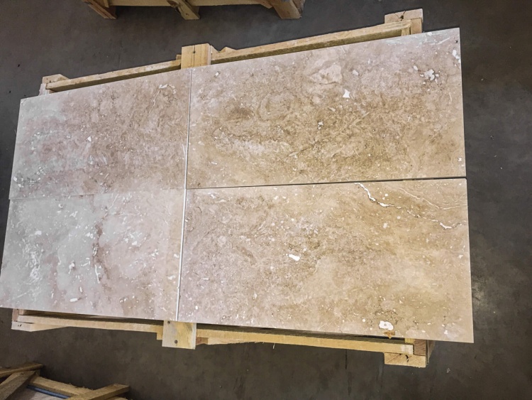 Плитка з травертину Light Filled and Honed 1,2 х30, 5х61 см, бежева матова заповнена шліфована Standart 2-nd ch.