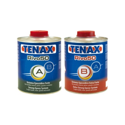 Бежевий епоксидний морозостійкий клей для каменю Rivo 50 A + B (1+1 л) Tenax