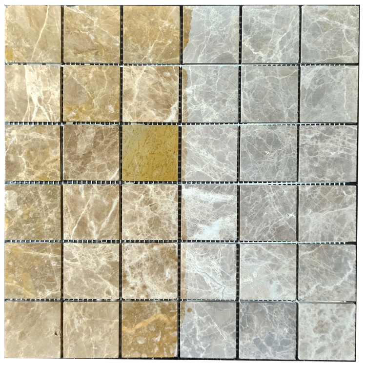 Мозаїка з мармуру Матова МКР-3СН (47x47) Emperador Light D