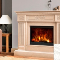 Портал для каміна Bravo Александрія Volakas мармур білий прямий Портал для каміна Bravo Александрія Volakas мармур білий прямий