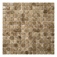 Мозаїка з мармуру D-CORE ZM-8819M Emperador Light 20x20x4 (305x305) мм глянцева на сітці Мозаїка з мармуру D-CORE ZM-8819M Emperador Light 20x20x4 (305x305) мм глянцева на сітці