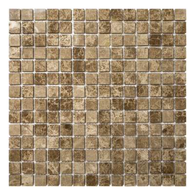 Мозаїка з мармуру D-CORE ZM-8819M Emperador Light 20x20x4 (305x305) мм глянцева на сітці