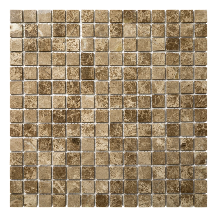 Мозаїка з мармуру D-CORE ZM-8819M Emperador Light 20x20x4 (305x305) мм глянцева на сітці