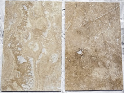 Плитка з травертину Light Filled and Honed 1,2х30,5х45,7 см, бежева матова заповнена шліфована Standart 2-nd ch.