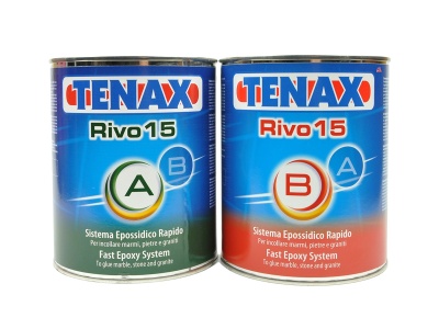 Цветной эпоксидный морозоустойчивый клей для камня Rivo 15 A+B (1+1 л) Tenax
