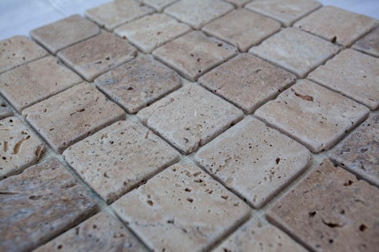 Мозаїка з травертину Матова МКР-3СВА (47x47) Travertine Classic