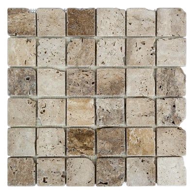 Мозаїка з травертину Матова МКР-3СВА (47x47) Travertine Classic