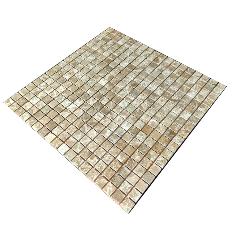 Мозаика из мрамора Полированная МКР-4П (15x15) Emperador Light D