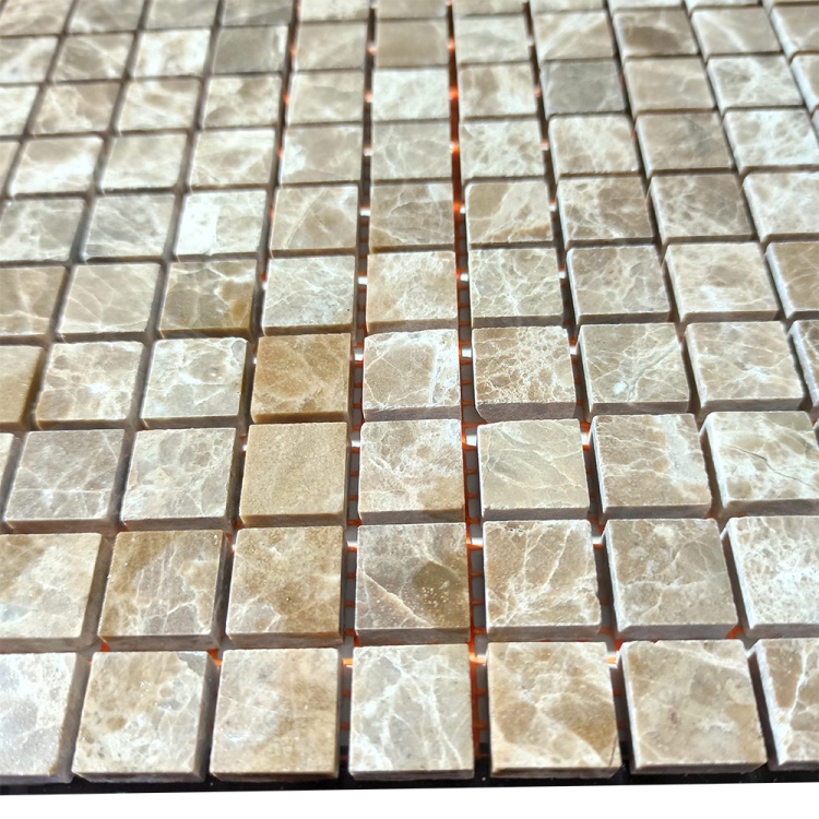 Мозаика из мрамора Полированная МКР-4П (15x15) Emperador Light D
