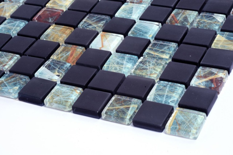 Мозаїка скляна Kotto Ceramica GMP 0825045 С2 print 42/black mat 300 x 300 х 8 ( 25 х 25 )