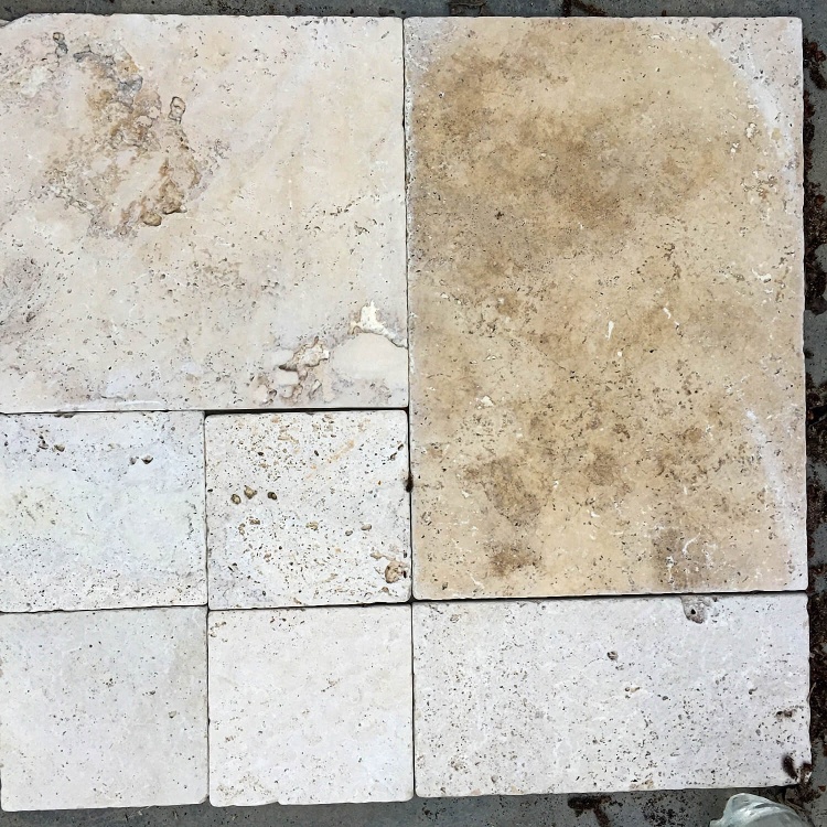 Плитка з травертину Classic Light Tumbled 1,2х20,3х20,3 см, бежева із зістареною поверхнею Антик Standart