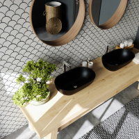 Мозаїка керамічна Kotto Ceramica SCALES SC 6001 Flora Grey 240 x 240 x 9 (0,037 m.2)