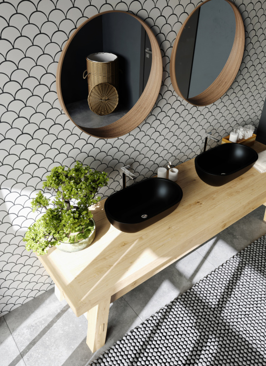 Мозаїка керамічна Kotto Ceramica SCALES SC 6001 Flora Grey 240 x 240 x 9 (0,037 m.2)