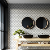 Мозаїка керамічна Kotto Ceramica SCALES SC 6001 Flora Grey 240 x 240 x 9 (0,037 m.2)