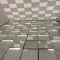 Мозаїка дзеркальна DecorStoneHub Zs-3838-SZ срібляста з сатином 318х318 мм шаховий стиль для офсісу Мозаїка дзеркальна DecorStoneHub Zs-3838-SZ срібляста з сатином 318х318 мм шаховий стиль для офсісу