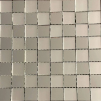 Мозаїка дзеркальна DecorStoneHub Zs-3838-SZ срібляста з сатином 318х318 мм шаховий стиль для офсісу Мозаїка дзеркальна DecorStoneHub Zs-3838-SZ срібляста з сатином 318х318 мм шаховий стиль для офсісу