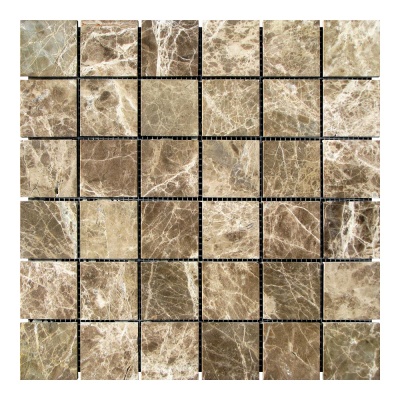 Мозаика из мрамора Матовая МКР-3СН (47x47) Emperador Dark TR