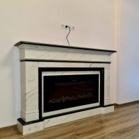 Портал для каміна Bravo Мадрид Polaris мармур білий прямий Портал для каміна Bravo Мадрид Polaris мармур білий прямий