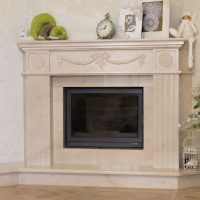 Портал для каміна Bravo Париж Crema Marfil мармур бежевий прямий Портал для каміна Bravo Париж Crema Marfil мармур бежевий прямий