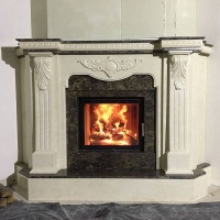 Портал для каміна Bravo Барселона Crema Marfil + Emperador Dark мармур бежевий/коричневий кутовий Портал для каміна Bravo Барселона Crema Marfil + Emperador Dark мармур бежевий/коричневий кутовий