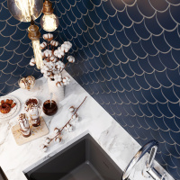 Мозаїка керамічна Kotto Ceramica SCALES SC 6008 Steel Blue 240 x 240 x 9 (0,037 m.2)