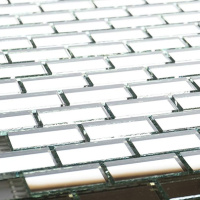 Мозаїка дзеркальна DecorStoneHub Zs-brik-Z срібляста 338х318 мм цегляна кладка для спальні та ванної Мозаїка дзеркальна DecorStoneHub Zs-brik-Z срібляста 338х318 мм цегляна кладка для спальні та ванної