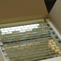 Мозаїка дзеркальна DecorStoneHub Zs-brik-Z срібляста 338х318 мм цегляна кладка для спальні та ванної Мозаїка дзеркальна DecorStoneHub Zs-brik-Z срібляста 338х318 мм цегляна кладка для спальні та ванної